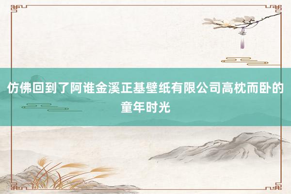 仿佛回到了阿谁金溪正基壁纸有限公司高枕而卧的童年时光